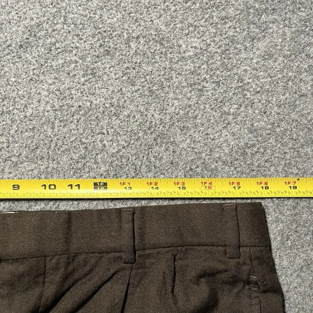 Brooks Brothers Pants Mens 35x28 Wool Brown Dress Pleated Cuffed Canada